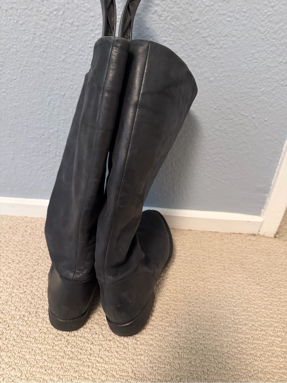 Born Tall Black Over-the-Knee Leather Boots